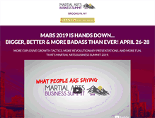 Tablet Screenshot of martialartsbusinesssummit.com